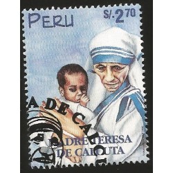 B)1998 PERU, RELIGION, CATHOLIC, MOTHER TERESA (1910-97), SC 1192 A531, SOUVENIR SHEET, MNH