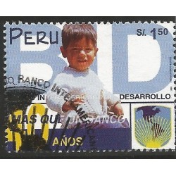 B)1999 PERU, BID, CHILDREN, INTER-AMERICAN DEVELOPMENT BANK, 40TH ANNIVERSARY, SC 1242 A563, S/S, MNH