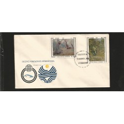 E)1972 CARIBBEAN, LANDSCAPES, TREE TRUNKS, 1723 A449, 1726 A449 VINALES BY RAMOS, FDC