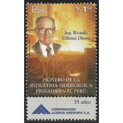 B)2000 PERU, RICARDO CILLONIZ OBERTI BUSINESSMAN, SC 1251 A570, S/S, MNH