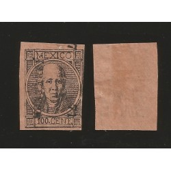 E)1868 MEXICO, HIDALGO 100 CENT, CLASSIC STAMP