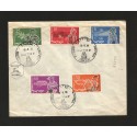 E)1955 ISRAEL, INMMIGRATION BY SHIP, ISRAEL'S YOUTH INMIGRATION INSTITUTION, 20TH ANNIV, SC A45, 94-96, FDC