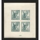 E)1947 ROMANIA, BALCAN GAMES, AIRPLANE, AIRPOST, SOUVENIR SHEET OF 4, IMPERFORATED, MNH 