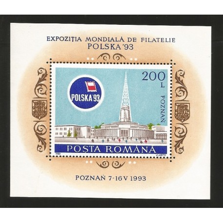 O) 1993 POLAND, ARCHITECTURE NEOMARRINICO 1905-POZNAN -WORLD PHILATELY EXHIBITION - IMPERIAL PALACE ZAMEK, SOUVENIR MNH