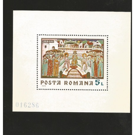 E)1970 ROMANIA, PAITING, ART, COLORS, SOUVENIR SHEET, MNH 
