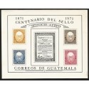 O) 1971 GUATEMALA, FIRST SEAL MAIL 1871, SOUVENIR MNH