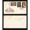 B)1976 CARIBE, PAINTINGS, MUSEUM, PAINTINGS IN NATL. MUSEUMS, GARDEN, SEATED WOMAN, LA CHULA, PAIR OF 3, SC 2028 A541, FDC