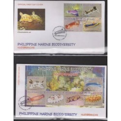 RO) 2009 PHILIPPINES, MARINE DIVERSITY-NUDIBRANCHS, FDC F