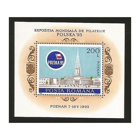O) 1993 POLAND, ARCHITECTURE NEORROMANICO 1905-POZNAN -WORLD PHILATELY EXHIBITIO