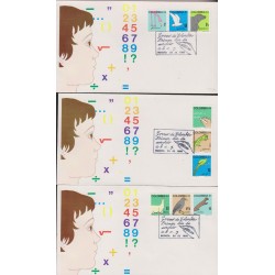 B)1980 COLOMBIA, ANIMALS, "LEARN TO WRITE", NUMBERS, LETTER OF ALPHABET, A, B, C… Z, SC 879 A392, FDC