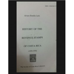 B)1970 COSTA RICA, HISTORY OF THE REVENUE STAMPS OF COSTA RICA, 232 PAGES, ENGLISH VERSION, BLACK AND WHITE, FULL COLOR