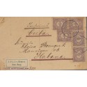 B)1898 NETHERLAND, 1/2 CENT, VIOLET, SC 55 A10, CIRCULATED COVER FROM NETHERLAND TO CUBA, MULTIPLE, XF