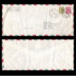 B)1964 ITALY, SCULTURE, “ITALIA” AFTER SYRACUSEAN COIN, AIRMAIL, CIRCULATED COVER FROM ITALY TO MEXICO, XF