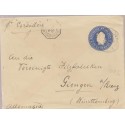 O) 1901 ARGENTINA, LIBERTY HEAD - 15 CENTAVOS BLUE, POSTAL STATIONARY CIRCULATED BY PAQUEBOT FRENCH BUENOS AYRES TO GERMANY, XF
