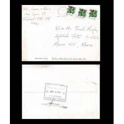 B)1998 USA, FRUIT, PLANTS, FAUNA, HOLLY, SC 3177 A246, CIRCULATED COVER FROM USA TO MEXICO, XF