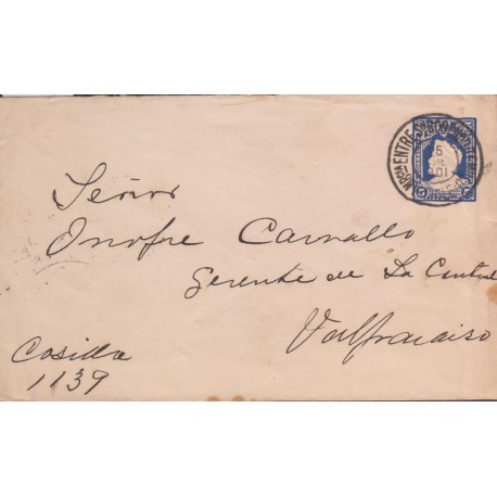 B)1960 CHILE, CHRISTOPHER COLUMBUS, CIRCULATED COVER FROM VALPARAISO, AMBULANTE, XF