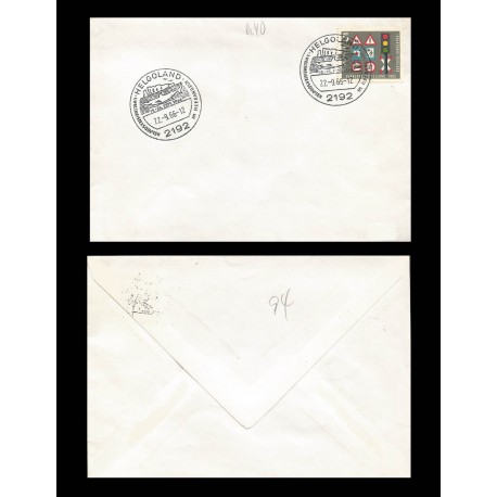 B)1965 GERMANY, SIGNALING, MICHEL, RAILWAY CR0SSING, CIRCULATED COVER FROM HELGOLAND, XF