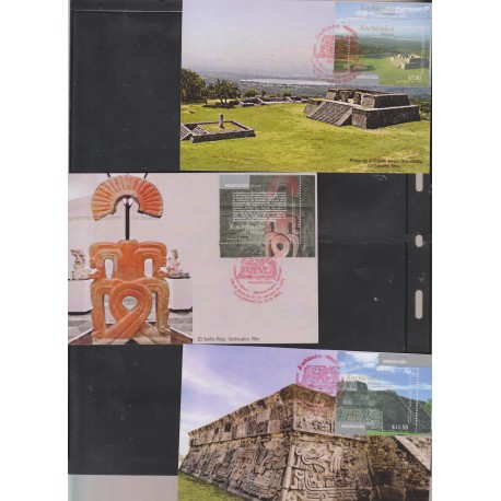 O) 2015 MEXICO, ARCHEOLOGY XOCHICALCO- HERITAGE 1999 - EPICLASSIC 650 TO 900 -CULTURE TEOTIHUACAN, MAX. CARD XF