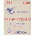 B)1960 CARIBE, AIRPLANE, WORLD, XXX ANNIVERSARY, AVIATION, SOUVENIR SHEET CINDERELLA, MNH