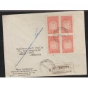 O) 1939 ARGENTINA, 10 C. RED - CONSOLIDATION OF PEACE, REGISTERED MAIL TO FRANCE, XF