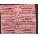 O) 1928 CARIBE, 5 CENTAVOS, OVERPRINT LINDBERGH FLIGHT, MINT NEVER HINGED AND ONE HINGED
