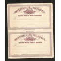 O) 1898 NICARAGUA, POSTAL CARD. 2 CENTAVOS, POSTAL REPLY COUPON, XF
