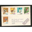 O) 1974 CARIBE, EXTENDED BIRDS, RAPHUS CUCULLATUS, DINORNITHIDA, PINGUINUS, PSITTACIDAE, ECTOPISTES, COVER TO USA, 