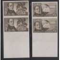 O) 1940 CARIBE, PROOF,JOSE MARIA HEREDIA, POLITICAL -POET, TREE PALMERA, WATERFALL NIAGARA, 5 C. , 10 C.