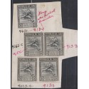 O) 1930 CUBA-CARIBE, DIE PROOF, FAST RUNNING WITH OBSTACLES IN BLACK APPROVED IMPERFORATED, SECOND CENTRAL AMERICAN SPORTS 