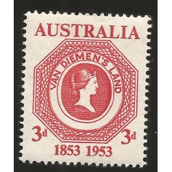 J)1953 AUSTRALIA, TASMANIA´S FIRST POSTAGE STAMPS, CENT, SINGLE MNH 
