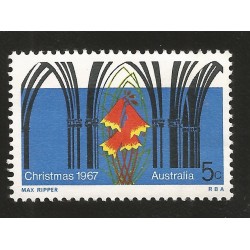 J)1967 AUSTRALIA, GOTHIC ARCHES AND CHRISTMAS BELL FLOWER, SINGLE MNH 