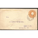 J) 1912 MEXICO, 5 CENTS ORANGE, HIDALGO, CIRCULATED COVER, FROM JALISCO TO MEXICO, POSTAL STATIONARY