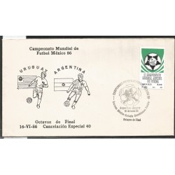 J) 1983 MEXICO, URUGUAY-ARGENTINA, BALL, SPECIAL CANCELLATION, II WORLD YOUTH FOOTBALL CHAMPIONSHIP, FDC 