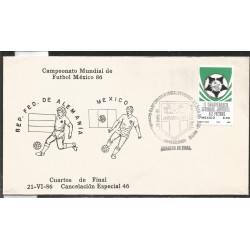 J) 1983 MEXICO, FEDERAL REPUBLIC OF GERMANY-MEXICO, BALL, SPECIAL CANCELLATION, II WORLD YOUTH FOOTBALL CHAMPIONSHIP, FDC 