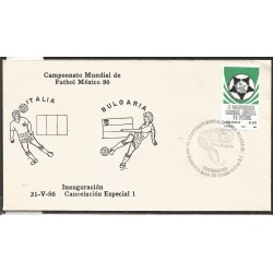 J) 1983 MEXICO, ITALY-BULGARIA, BALL, SPECIAL CANCELLATION, II WORLD YOUTH FOOTBALL CHAMPIONSHIP, FDC 
