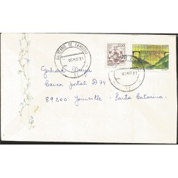J) 1981 BRAZIL, CERAMISTA, BRIDGE, CENTENARY OF THE ENGINEERING CLUB, MULTIPLE STAMPS, AIRMAIL, CIRCULATED COVER, FROM BRAZIL