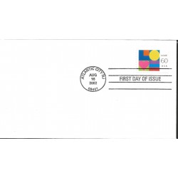 J) 2002 UNITED STATES, LOVE, ADHESIVE STICKER,WITH SLOGAN CANCELLATION, FDC 