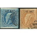 J) 1867 MEXICO, EMPEROR MAXIMILIAN 13 AND 25 CENTS, MEXICO AND CORDOVA, ENGRAVED 16 867-5 867, XF