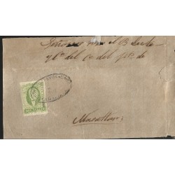 J) 1856 MEXICO, FRONT OF LETTER, 2 REALES, CIRCULATED COVER, FROM GUANAJUATO TO MEXICO 
