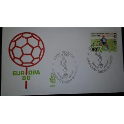 L) 1980 ITALY, SOCCER EUROPEAN CHAMPIONSHIPS, FOOTBAL, PLAYERS, SPORT, FDC