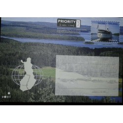 O) 2011 FINLAND-SUOMI, LAKE AND BOAT- SHIP-PORTO BETALT TIL ALLE LANDER-SHIPPING FOR ALL COUNTRIES, POSTAL STATIONERY PRIORITY