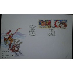 O) 1990 FINLAND SUOMI, CHRISTMAS - SANTA´S ELVES-SANTA REINDEER, FDC XF