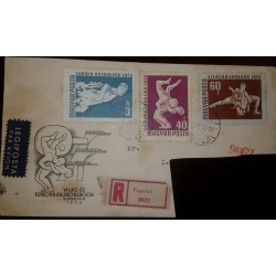 O) 1958 HUNGARY, INT, WRESTLING AND EROPEAN SWIMMING AND TABLE - SWIMMER-WRESTLERS, LEGIPOSTA