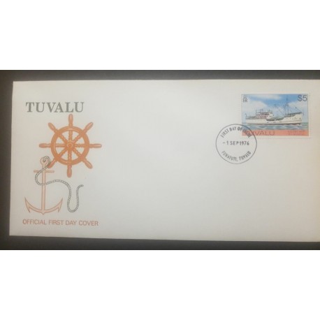 O) 1976 TUVALU, COLONY SHIP M.V. NIVANGA, FDC XF
