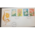 O) 1978 TUVALU, WILD FLOWERS-ZEPHYRANTES-GARDENIA-CLERODENDRON-FRANGIPANI, FDC XF