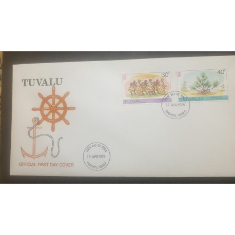O) 1978 TUVALU, FATELE -LOCAL DANCE, SCREW PINE-OTHERS AS BEFORE, FDC XF