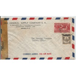 J) 1939 MEXICO, COMMERCIAL LETTER, THE GENERAL SUPPLU COMPANY, EAGLE OVER MOUNTAIN, TOWER OF REMEDIOS