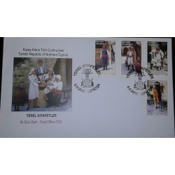 O) 2002 TURKISH REPUBLIC OF NORTHERN CYPRUS,TRADITIONAL COSTUMES- NATIVE COSTUMES-WOMAN -MAN FDC XF