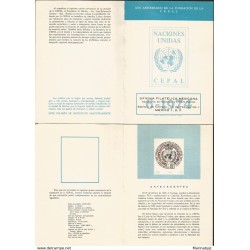 J) 1974 MEXICO, WITHOUT STAMPS, ECONOMIC COMMISSION FOR LATIN AMERICA, CEPAL, FLAGS, UN, FDB