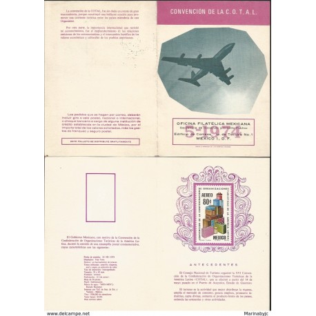 J) 1974 MEXICO, WITHOUT STAMPS, CONVENTION OF THE CONFEDERATION OF TOURIST ORGANIZATIONS